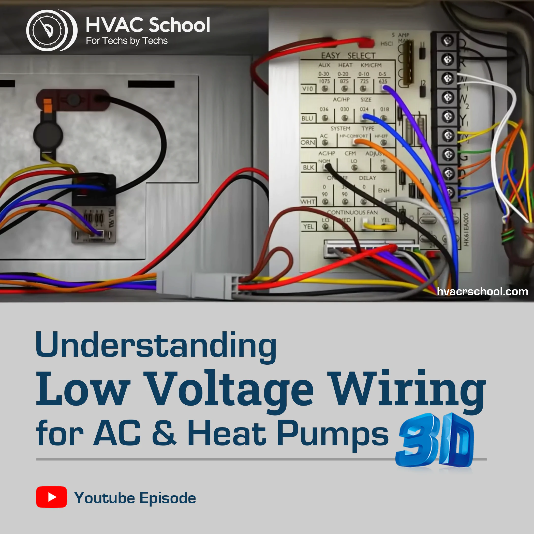 Understanding Low Voltage Wiring for AC & Heat Pumps 3D - HVAC School
