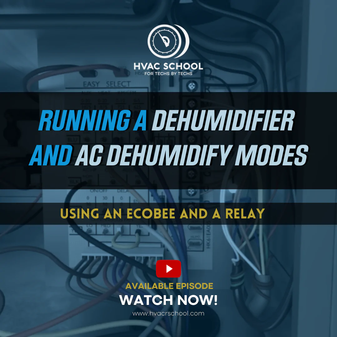 Running a Dehumidifier and AC Dehumidify Modes using an EcoBee and a